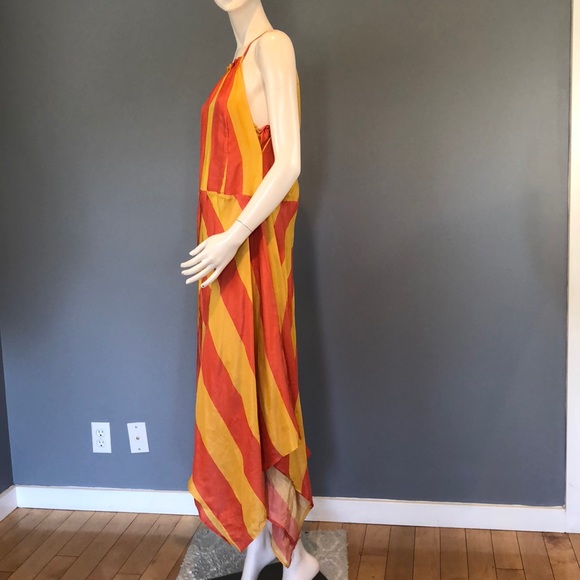 NWOt APiece Apart Silk Maxi Halter Dress Sz 4 - Picture 11 of 13